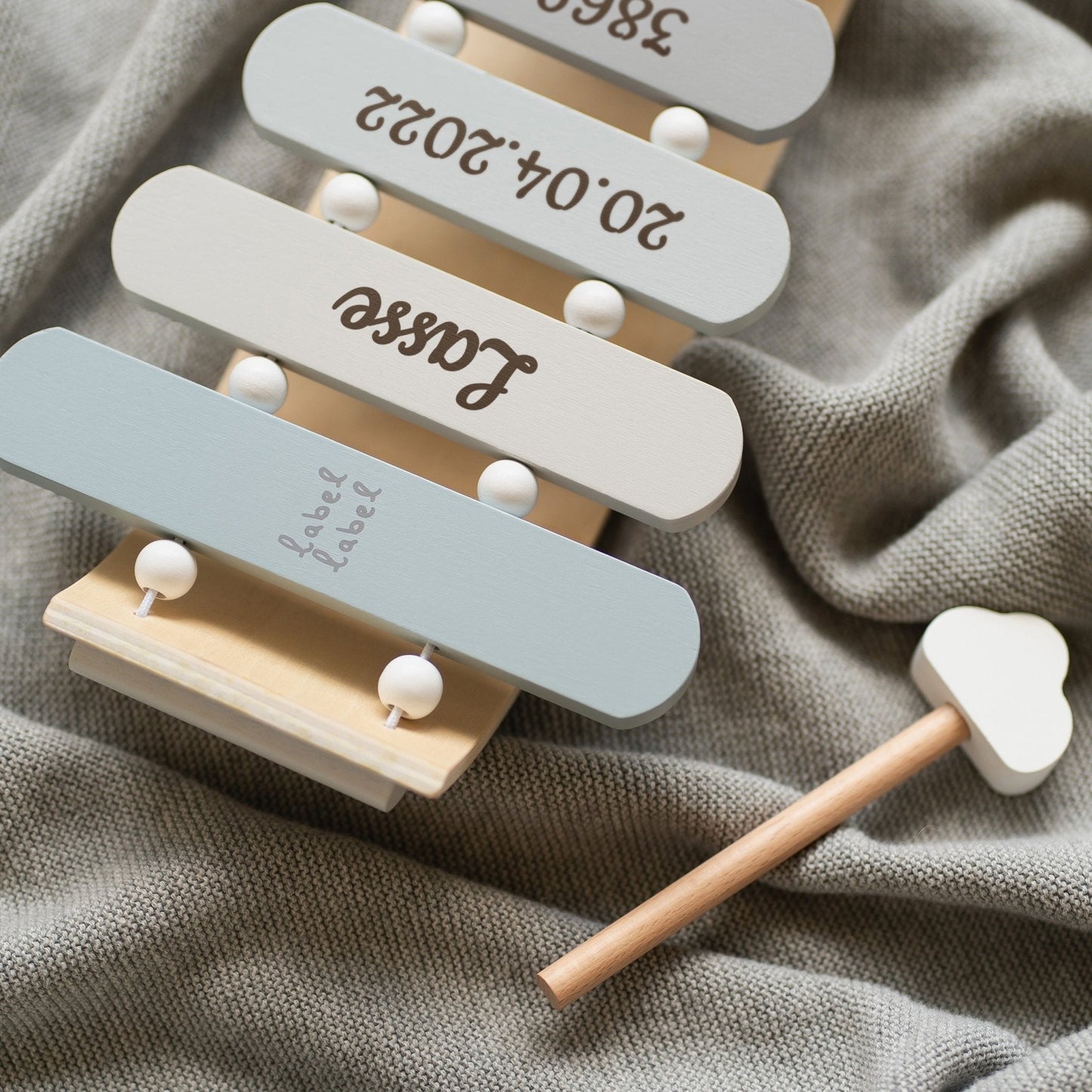 Xylophone aus Holz - Blau