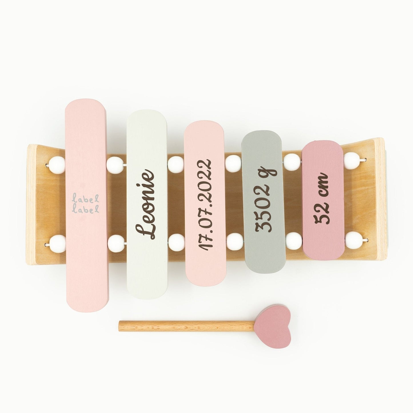 Xylophone aus Holz - Pink