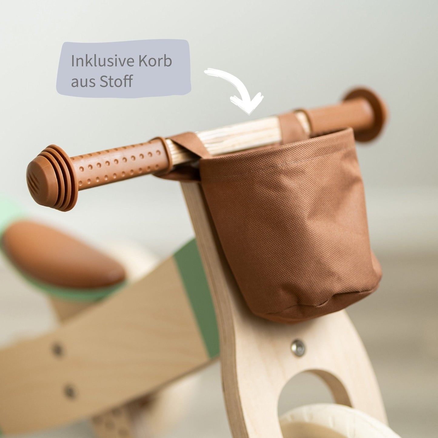 Laufrad Holz für Kinder - Karamellbraun