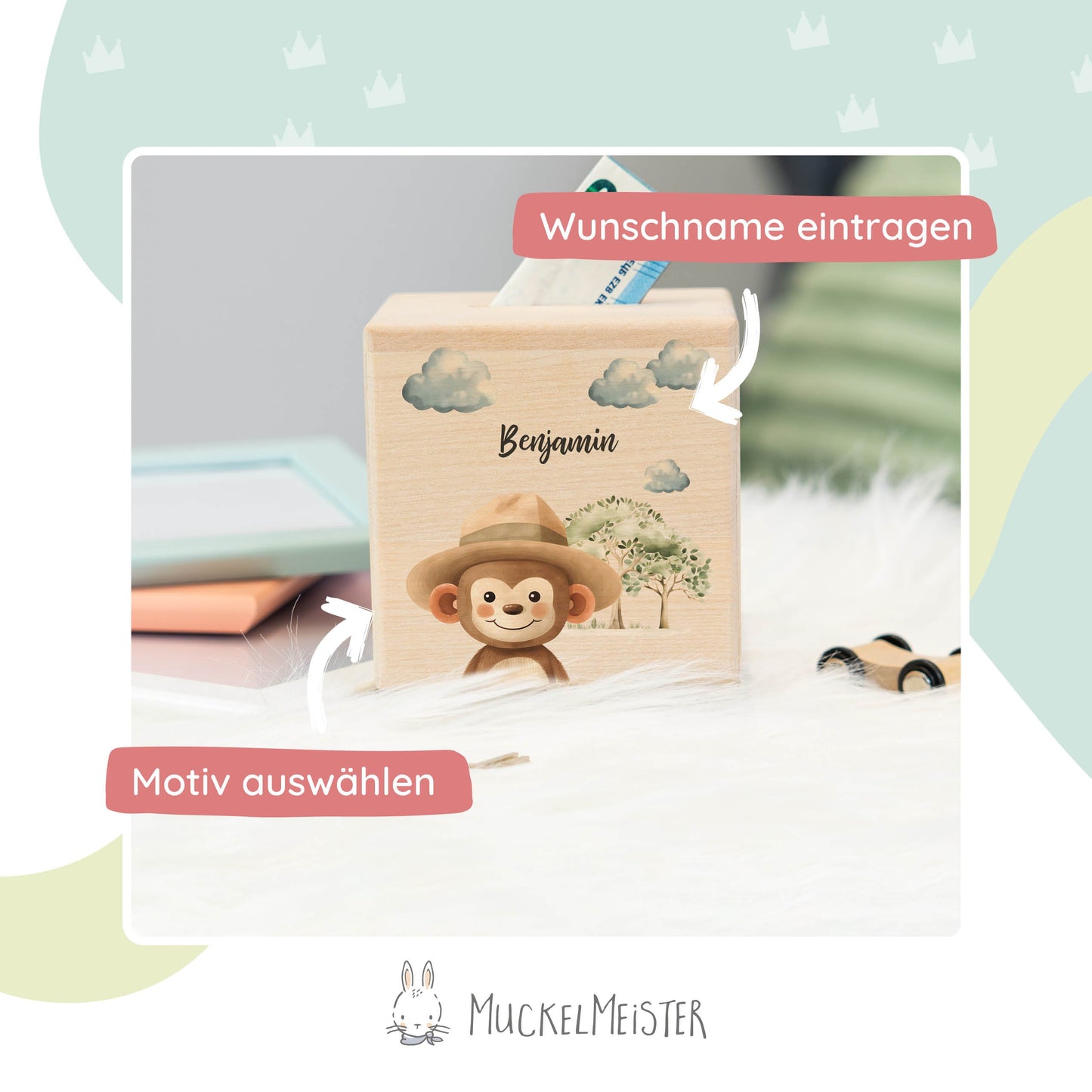 Spardose Personalisiert Affe