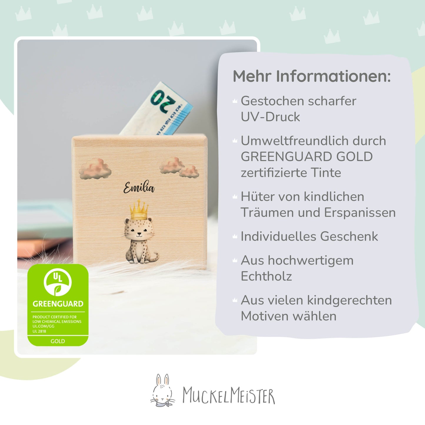 Spardose Personalisiert Leopard