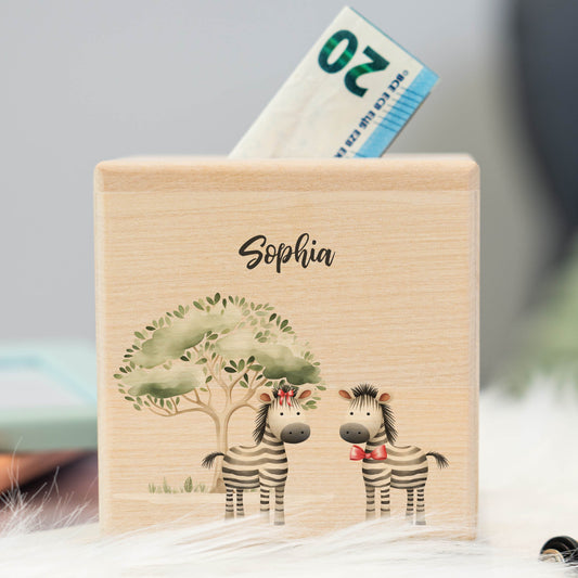 Spardose Personalisiert Zebra