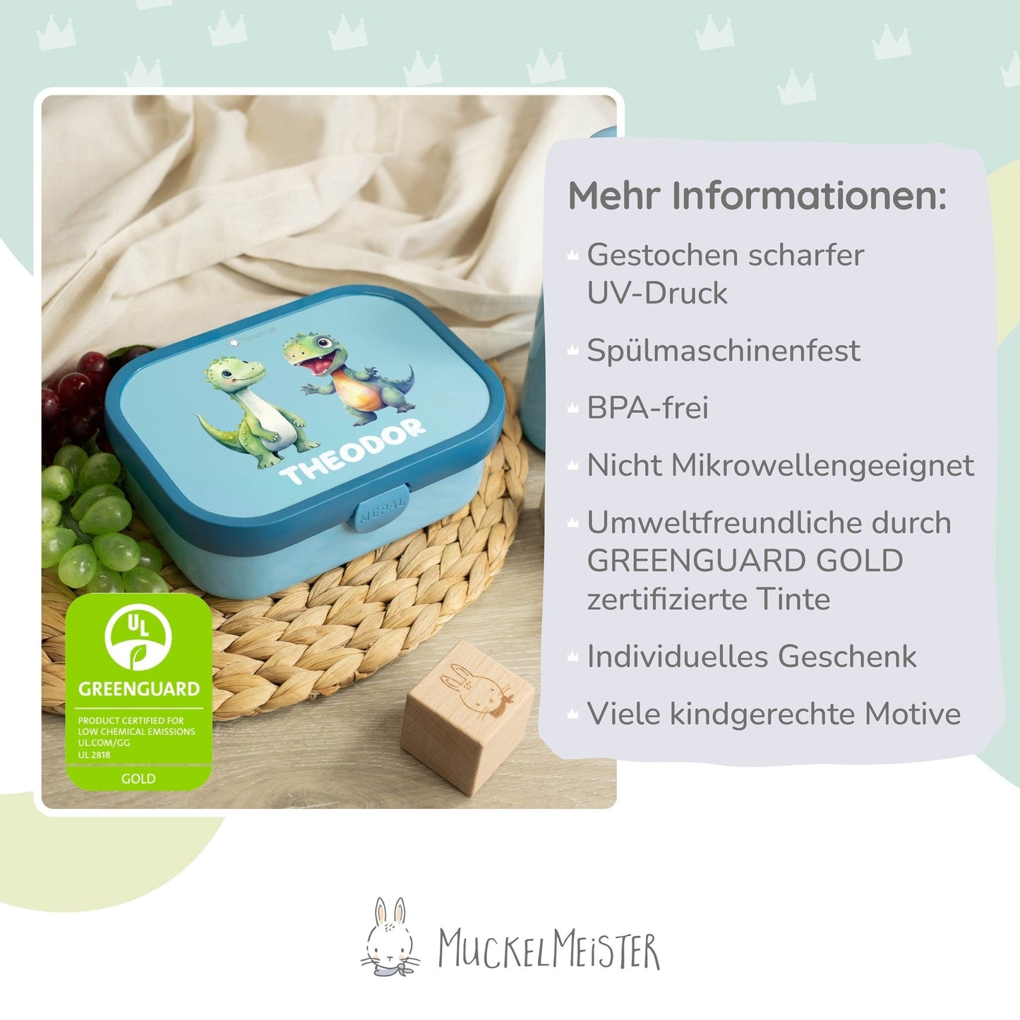 Mepal Brotdose Personalisiert - Campus - Dino
