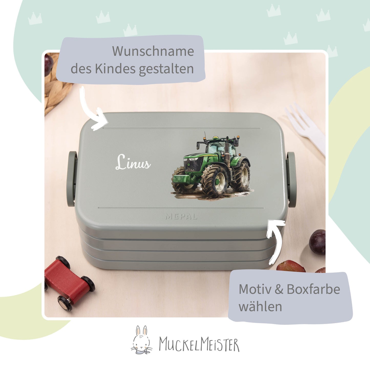 Mepal Brotdose Personalisiert - Take a Break - Traktor