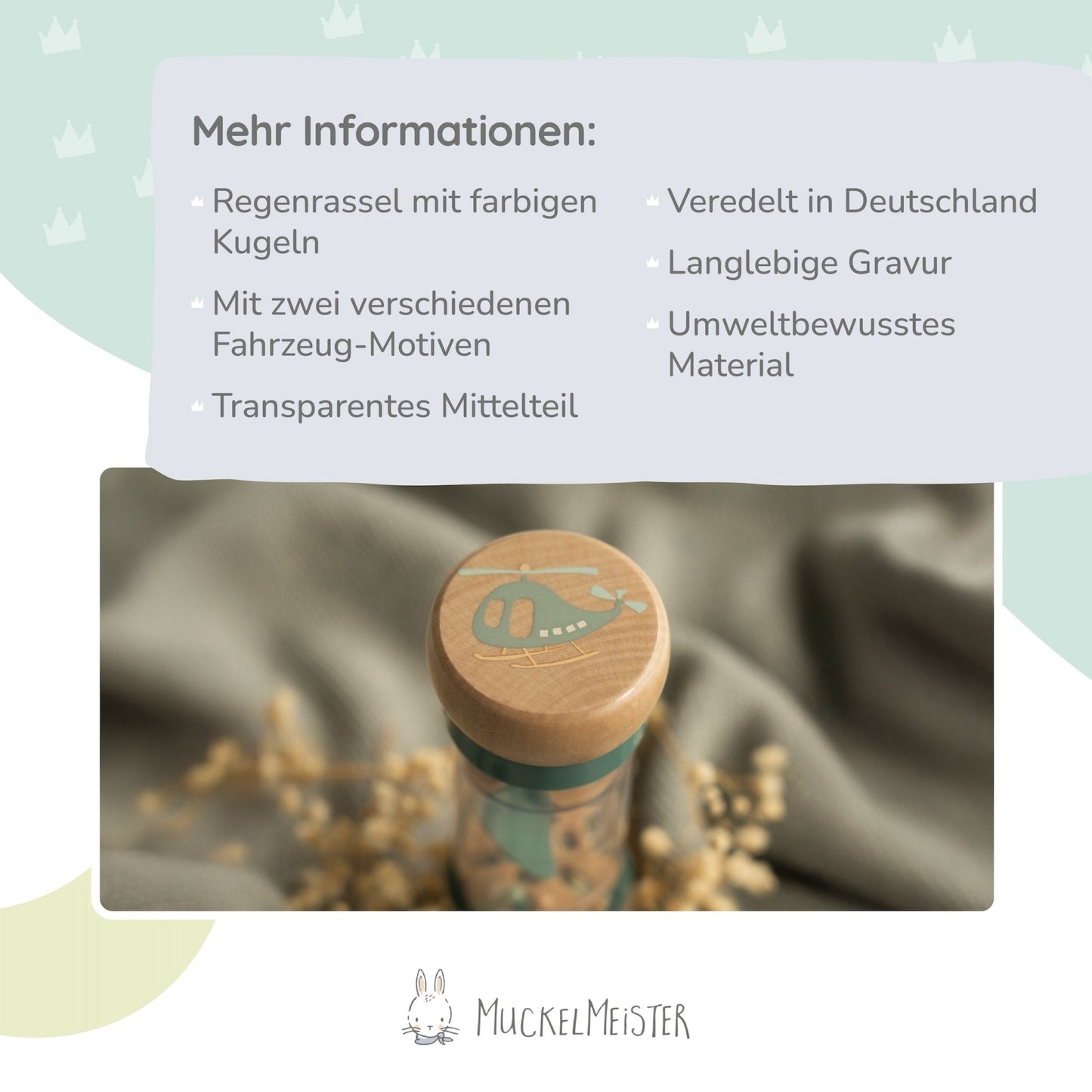 Regenmacher - Holz On The Go - Blau