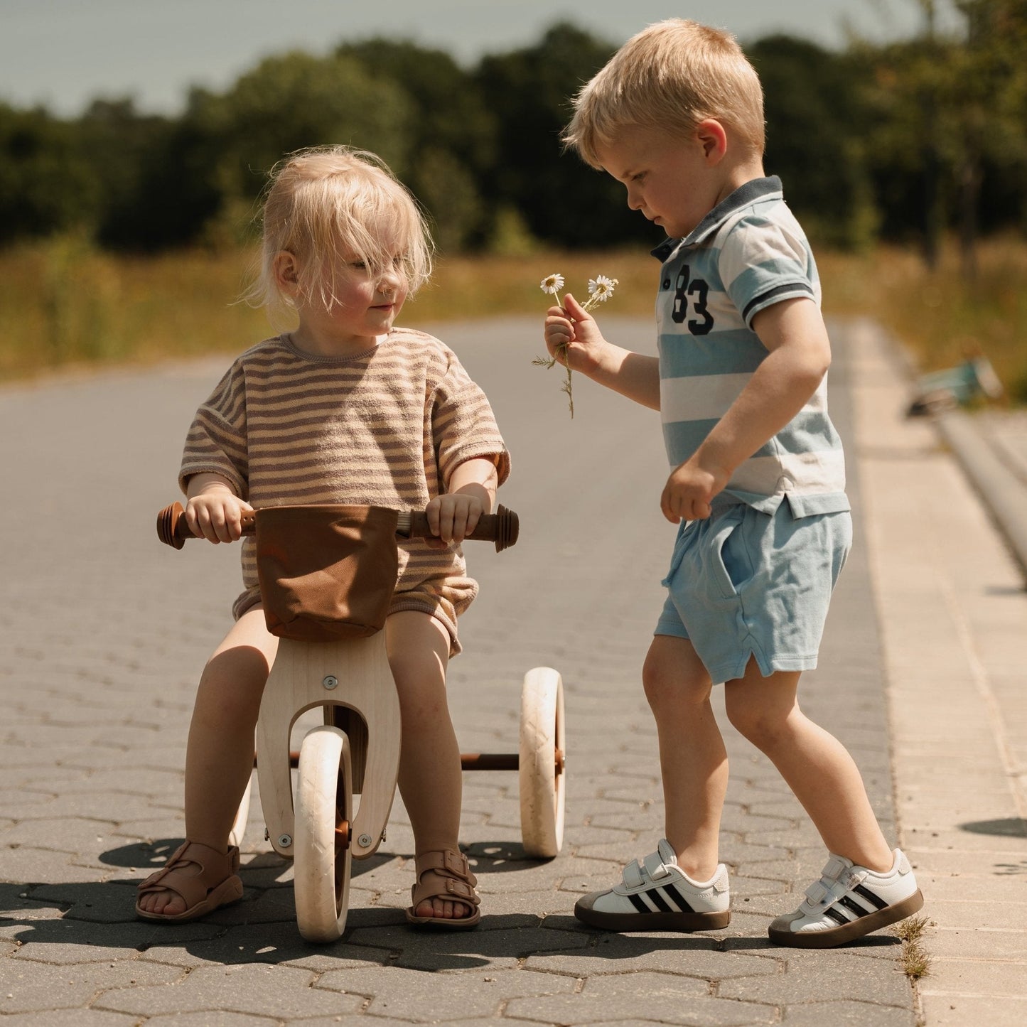 Laufrad Holz für Kinder - Karamellbraun