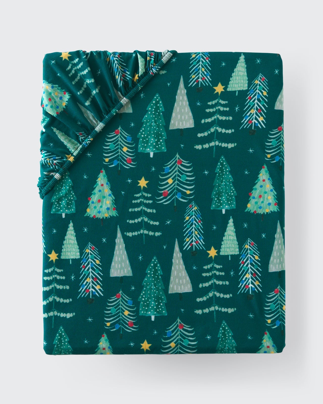 Twinkling Trees Fitted Crib Sheet