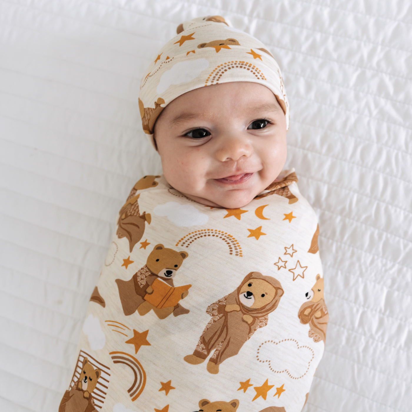 Beary Sleepy Swaddle & Hat Set