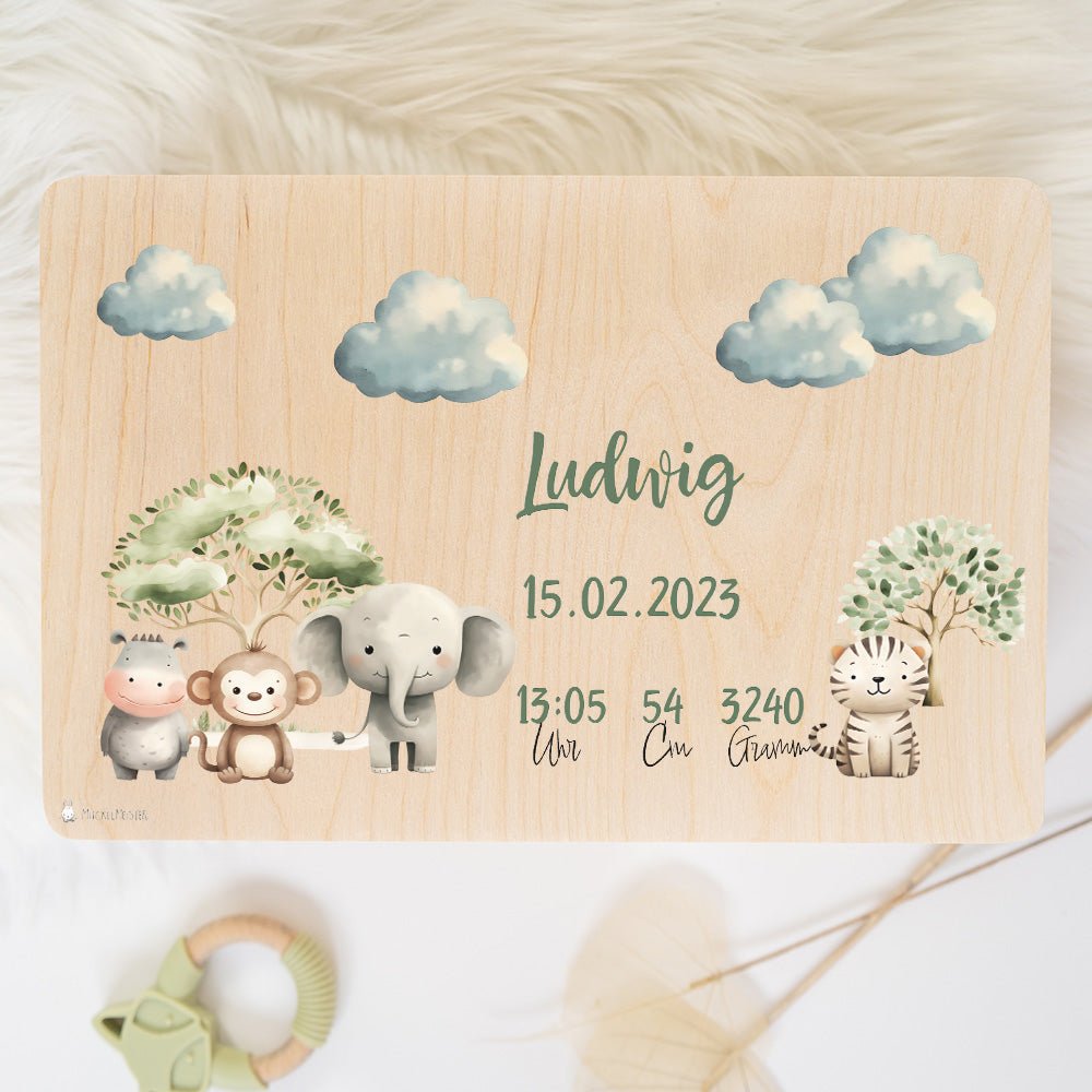Erinnerungsbox Baby Tiere Safari