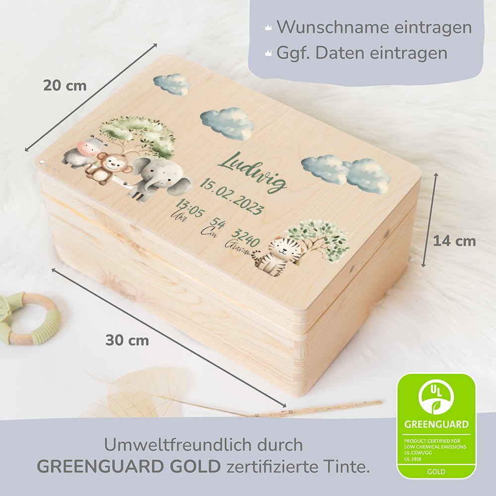 Erinnerungsbox Baby Tiere Safari