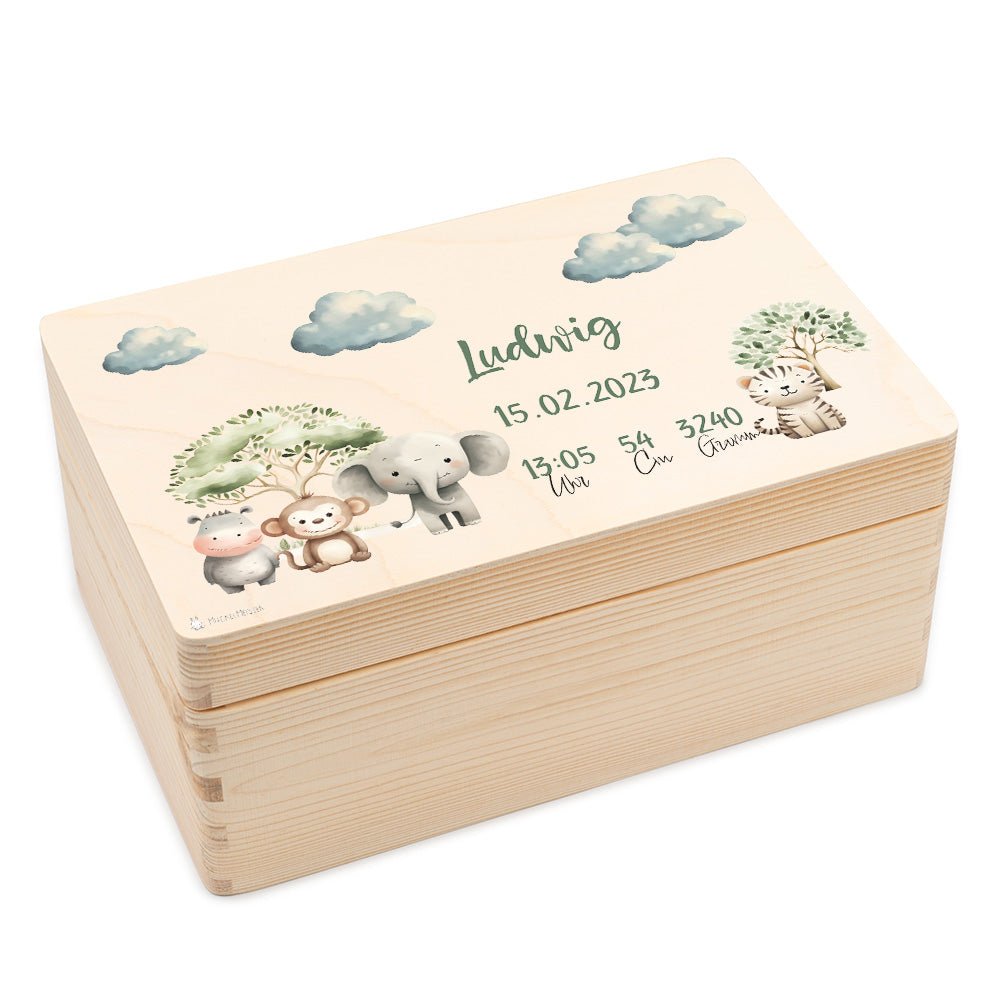 Erinnerungsbox Baby Tiere Safari