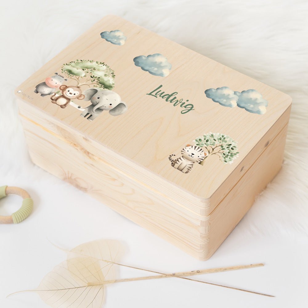 Erinnerungsbox Baby Tiere Safari
