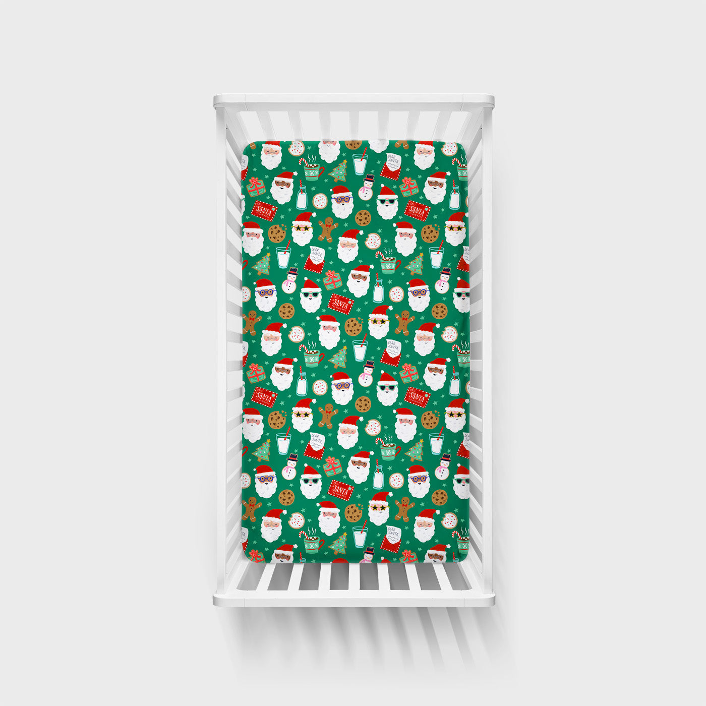 Cookies for Santa Fitted Crib Sheet