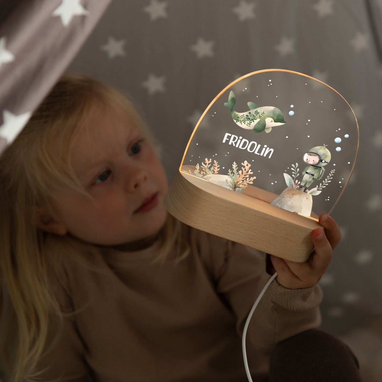 Nachtlicht Kinder personalisiert - Unterwasser