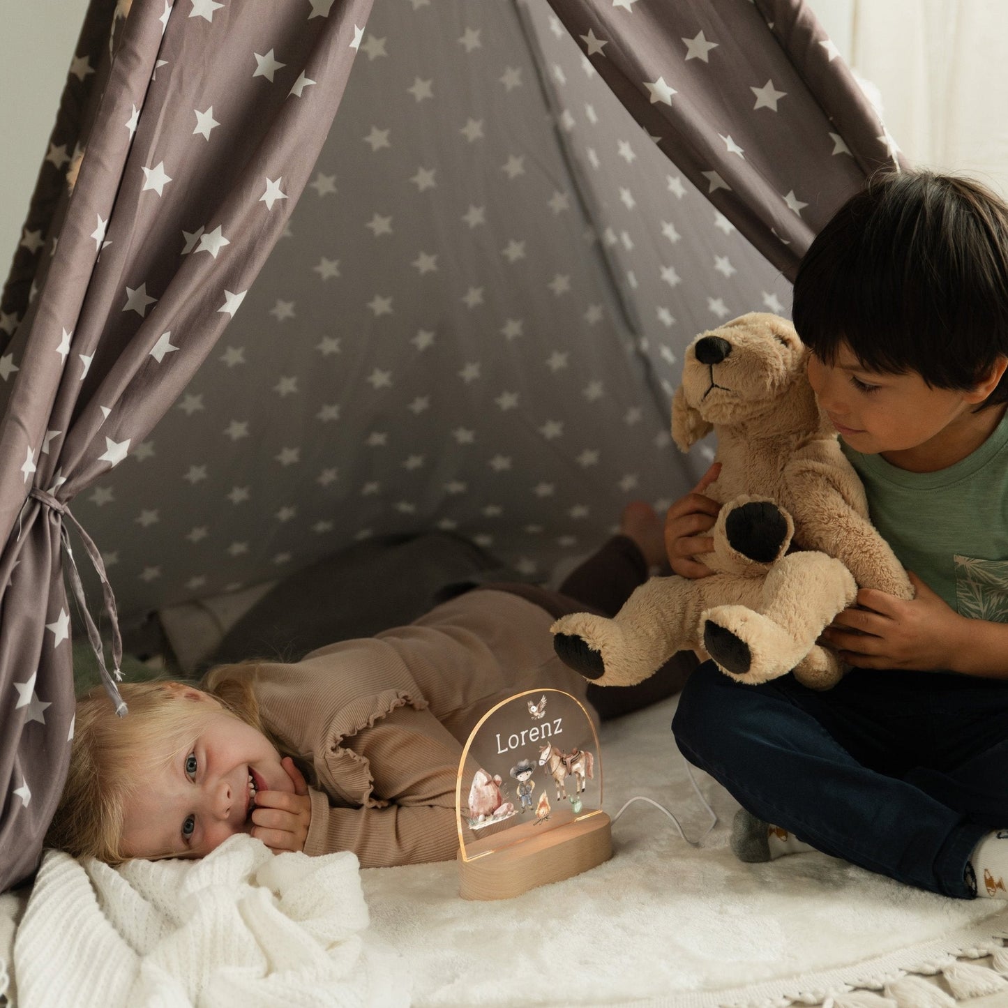 LED Nachtlicht Kinder personalisiert - Cowboy