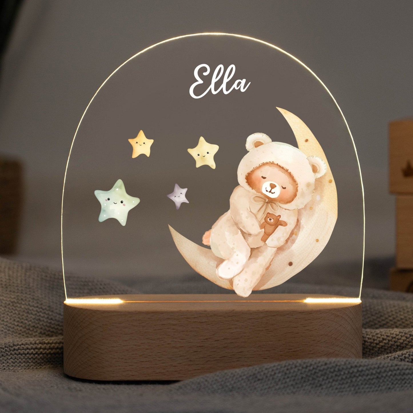 LED Nachtlicht Kinder personalisiert - Traumbärchen