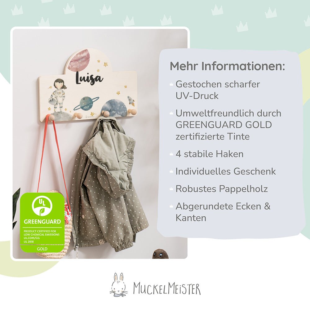 Kindergarderobe Personalisiert - Astronaut