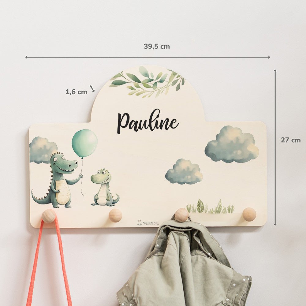 Kindergarderobe Personalisiert - Krokodil