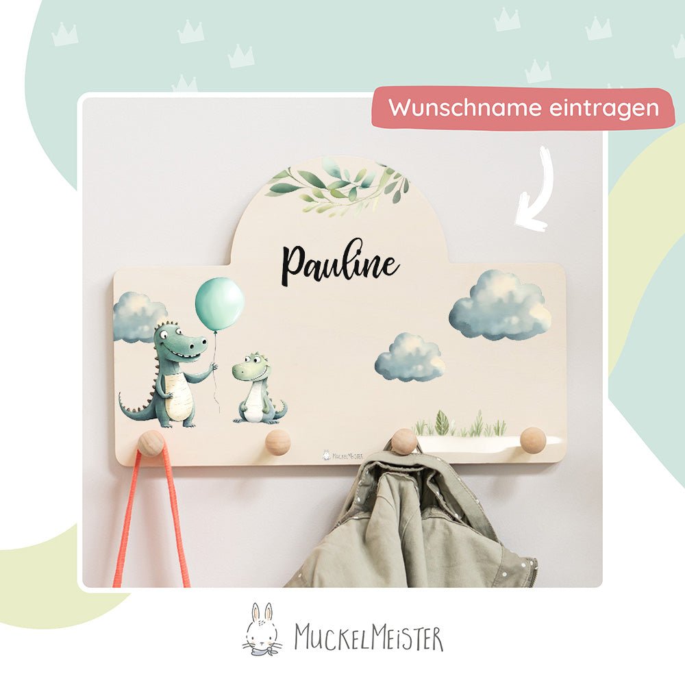 Kindergarderobe Personalisiert - Krokodil