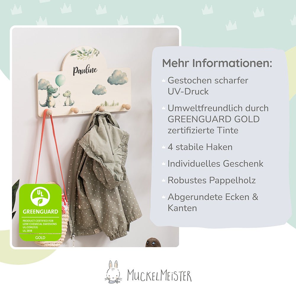 Kindergarderobe Personalisiert - Krokodil