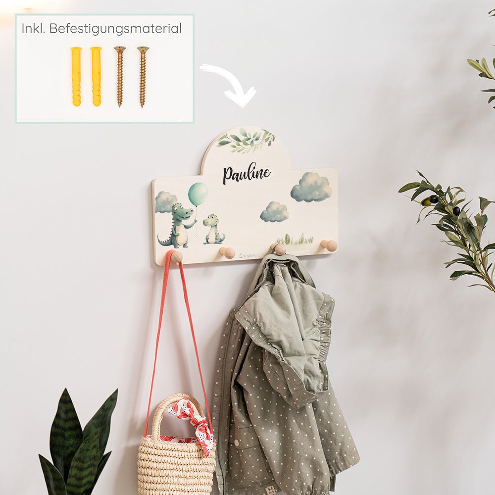 Kindergarderobe Personalisiert - Krokodil