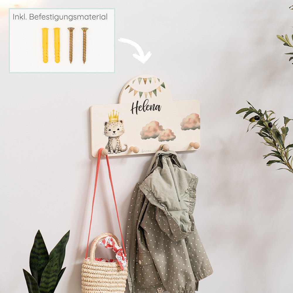 Kindergarderobe Personalisiert - Leopard