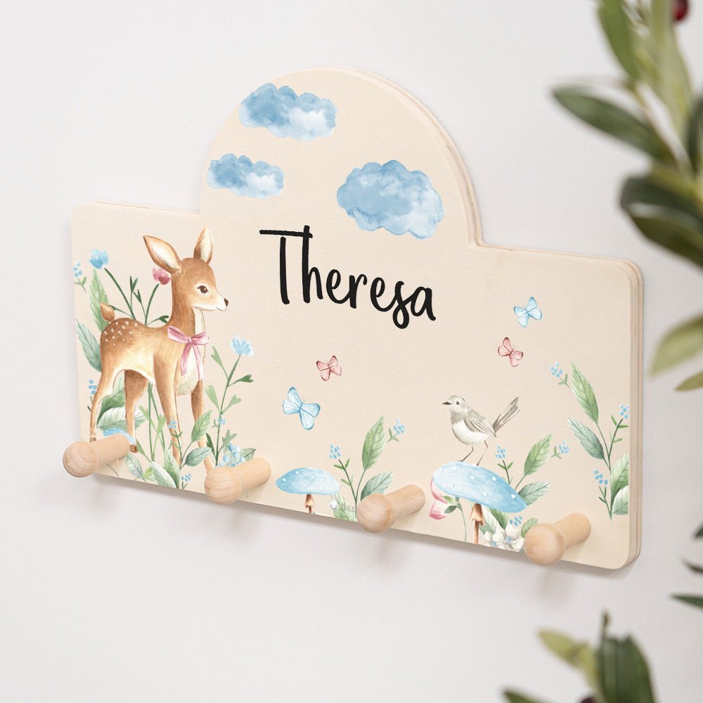 Kindergarderobe Personalisiert - Reh