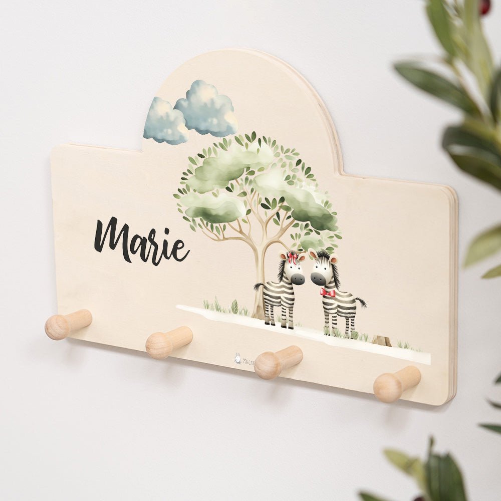 Kindergarderobe Personalisiert - Zebra