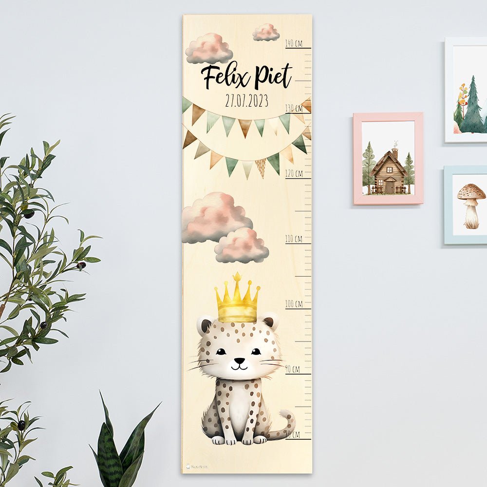 Kinder Messlatte Motiv Leopard