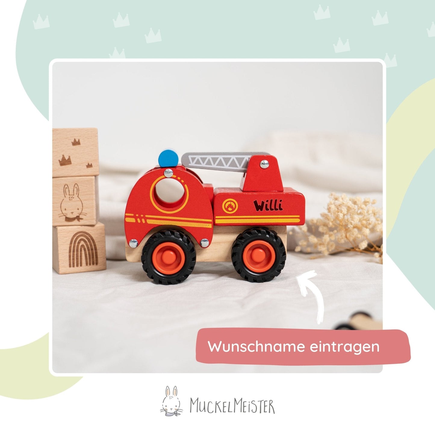Feuerwehrfahrzeug Personalisiert - ab 1 Jahr