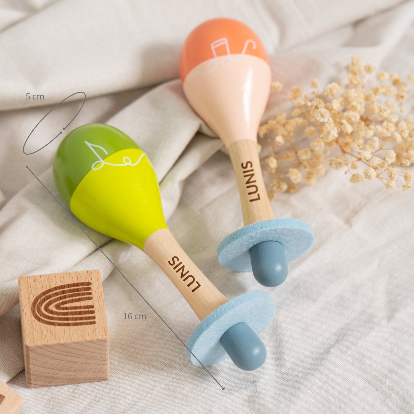 Kinder Maracas ab 1 Jahr " Groovy Beats " - Personalisierbar