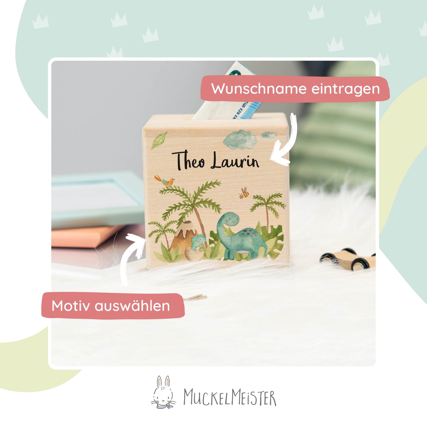 Spardose Personalisiert Dino