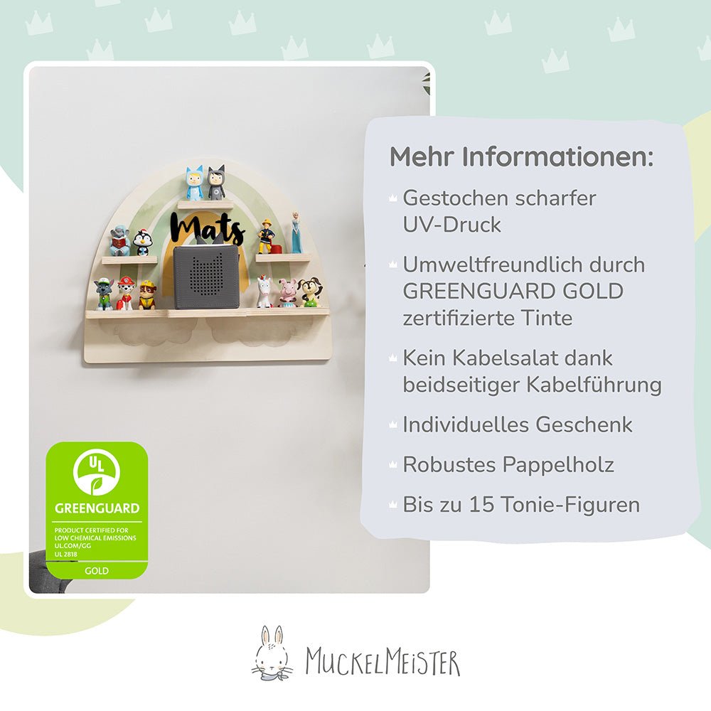 Tonie Regal personalisiert Regenbogen gruen